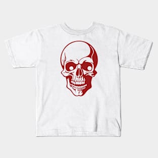 Intricate Red Skull Kids T-Shirt